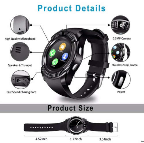 SMART WATCH ROUND WITH THE CAMERA