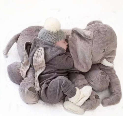 Baby Elephant Pillow (Grey)