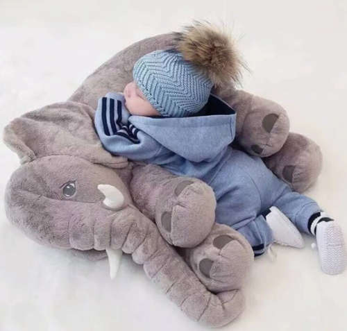 Baby Elephant Pillow (Grey)