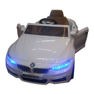 YC519 BMW KIDS RIDE CAR  WHITE WITH LOGOS