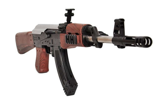 Spring AK47 Assault Rifle Airsoft gun with Laser and Light -shoots at 280+ FPS with 6mm BB ammo