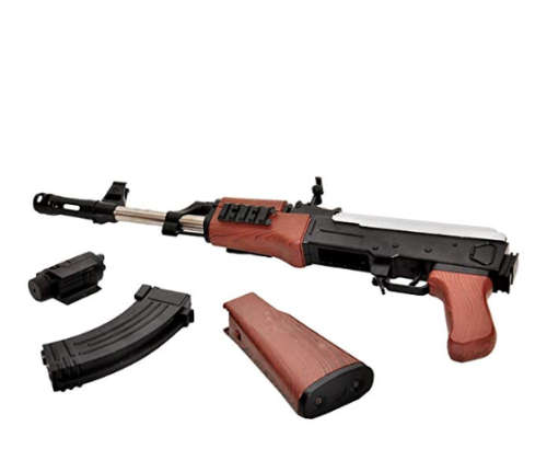 Spring AK47 Assault Rifle Airsoft gun with Laser and Light -shoots at 280+ FPS with 6mm BB ammo
