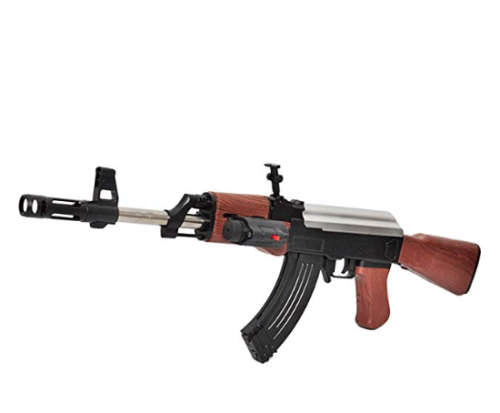 Spring AK47 Assault Rifle Airsoft gun with Laser and Light -shoots at 280+ FPS with 6mm BB ammo