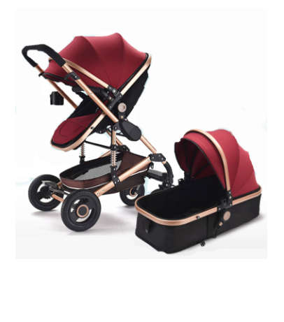 Baby Pram /Stroller - 2 Function Foldable Baby Pram Maroon belecoo brand
