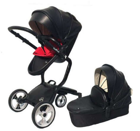 Brand New 2019 Foofoo Baby Stroller Top Landscape Can Change Into Leather Sleeping Basket