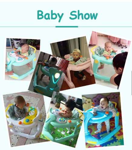 2019 new baby walker 6-18 months multi-function anti-rollover music walker