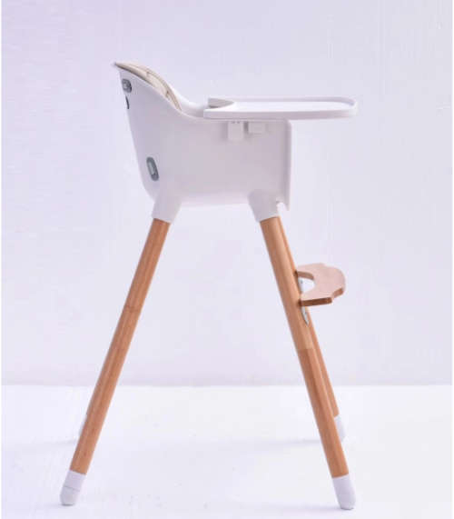 Brand New Wooden High Chair with Tray.  Baby Highchair Solution for Your Babies Grey Color