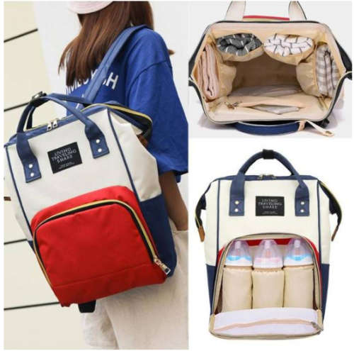 Mother Travel Backpack Baby Nappy Bag Available Color Red , Black ,Green , Peach