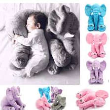Baby Elephant Pillow (Grey)