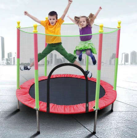 Kids Mini Trampoline With  Net Pad  89 x 27 x 20cm