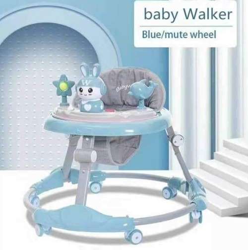 Baby Walker Multi-Function Anti-Rollover Baby Walking Ring [Blue]