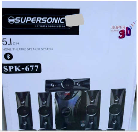 Supersonic 5.1 CH Home Theatre Speaker System SPK-677