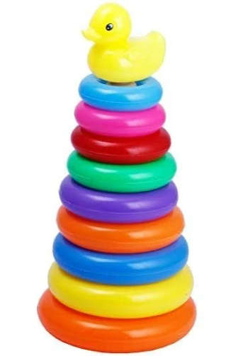9 Rings educational duck baby toy stacking set