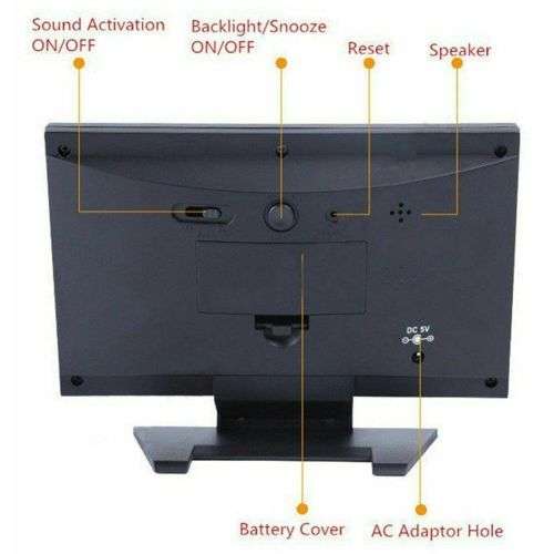 Color Screen Weather Forecast Temperature Humidity Calendar Alarm Clock