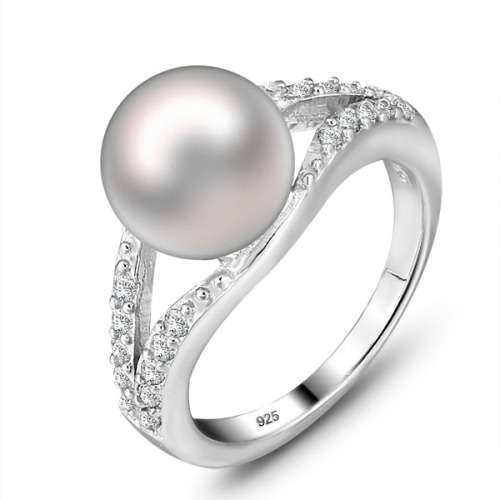 8mm Freshwater Pearl Ring in SOLID STERLING SILVER 925. Size 7 / O