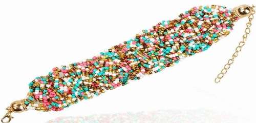 Candy Colours Fashion Chunky Beaded Bracelet with Extender chain