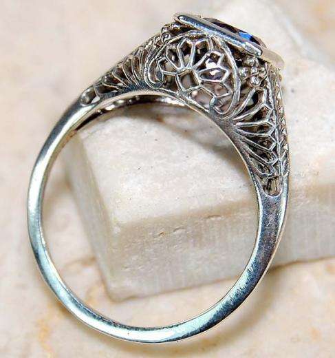 1CT Mystic Rainbow Topaz 925 Solid Sterling Silver Filigree Ring Sz 8