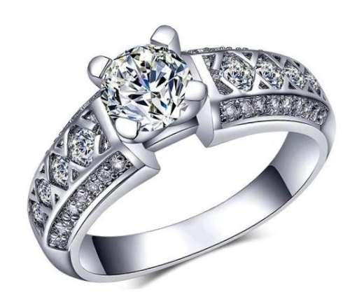 Breathtaking! 1.48ct Cr.Diamond and Accents Engagement Ring - Size 7 / O / 17.3mm