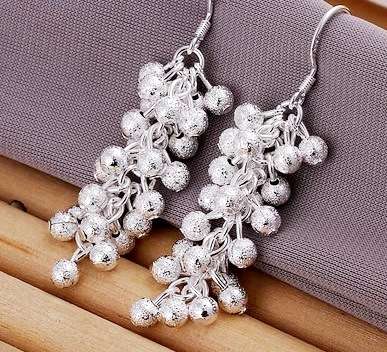 BALL DROP EARRINGS 925 SILVER FILLED