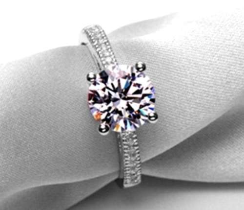 Asha Craft: Brilliant 1.41ct Cr.Diamond and Accents Engagement Ring - Size 8 / P+