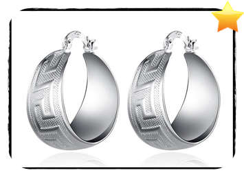 CUFF HOOP EARRINGS 925 SILVER FILLED