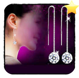 Stunning 2.80ct CZ Drop Dangle Box Chain Threader Earrings