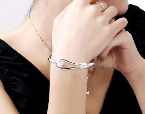 GORGEOUS! ROSE CLOSURE CLASP BRACELET S925 SILVER FILLED