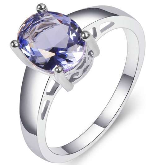 MAJESTIC! OVAL CUT AA 1.50CT CR.TANZANITE SOLITAIRE RING - Size 8.5 / R / 18.6mm