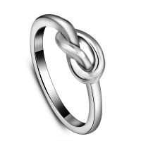 Genuine, REAL, Solid 925 Sterling Silver Ring, Love Knot Symbol. Size 7 / N+