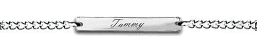 Engraved Name Plate Charm Ankle Bracelet