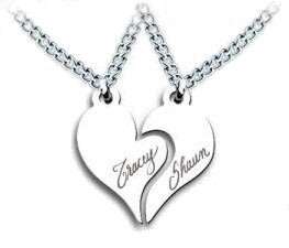 Split Friendship Necklace | Free Engraving