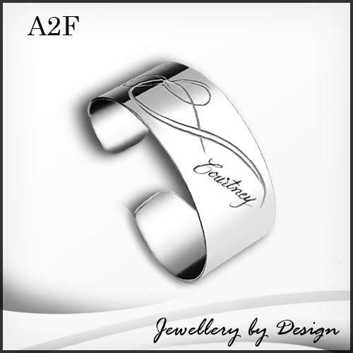 Infinity Cuff Bangle | FREE ENGRAVING