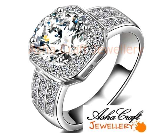 **2 RINGS AVAIL** Magnificent!! 2.44ct Cr.Diamond Halo Engagement Ring - Size 7/O/17.3mm