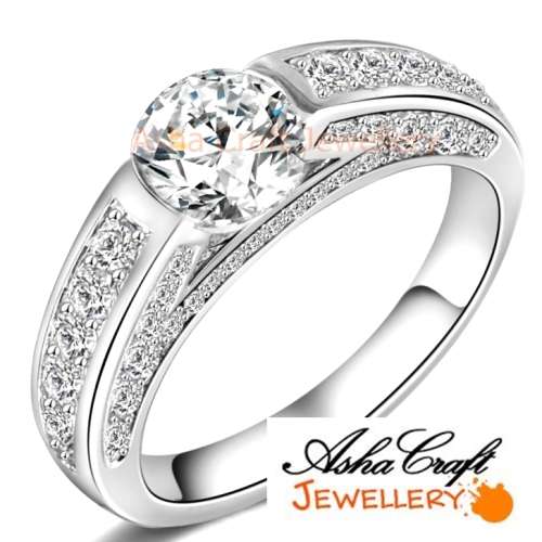 Exquisite!! 2.41ct Cr.Diamond Channel Accent Engagement Ring - Size 6/M/16.3mm