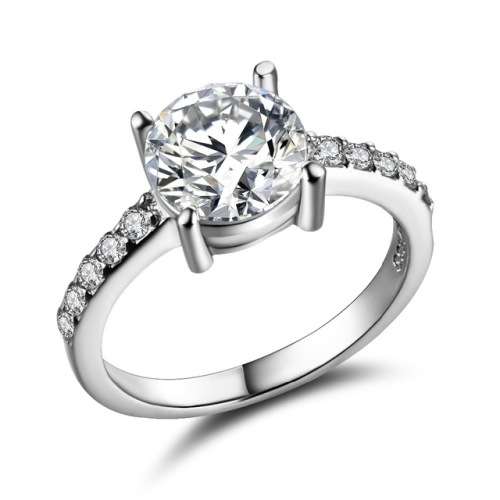 GORGEOUS SPARKLE - 2.31ct Cr.Diamond Solitaire & Accents Engagement Ring Size 8/Q/18mm