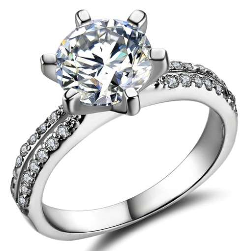 GORGEOUS! Prong Solitaire 1.40ct Cr.Diamond Engagement Ring - Size 7/O/17.3mm