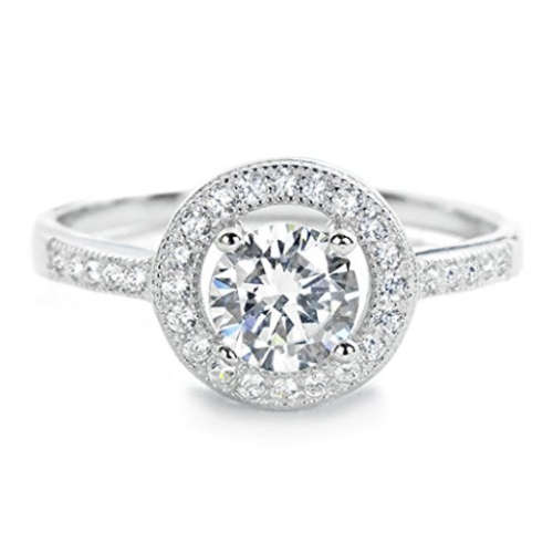 1.76ct Brilliant Cut Cubic Zirconia 925 Sterling Silver Ring. Sizes 4, 5.5, 6, 8, 8.5, 9