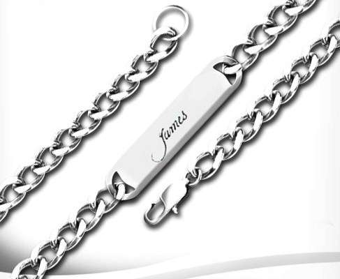 Fathers Day - Personalised Stainless Steel Bracelet