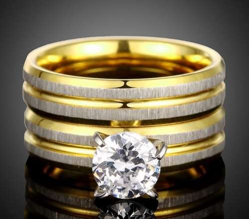 Solitaire Wedding Ring Set | Size 7/O