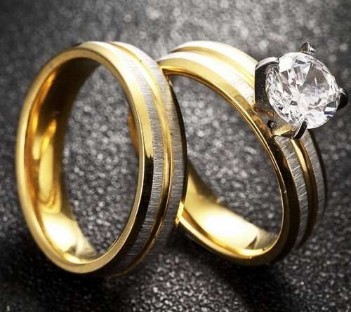 Solitaire Wedding Ring Set | Size 7/O
