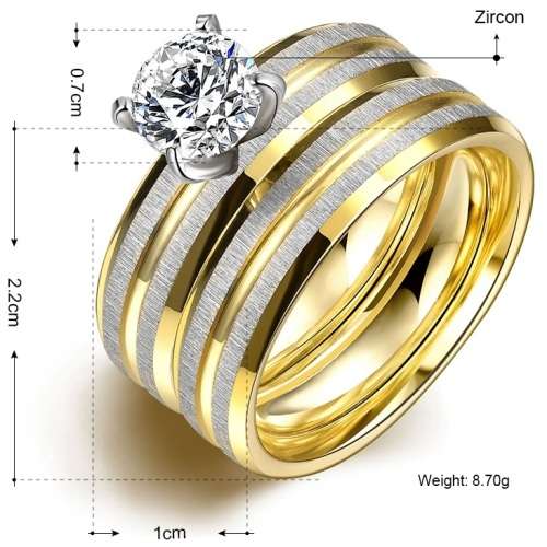Solitaire Wedding Ring Set | Size 7/O