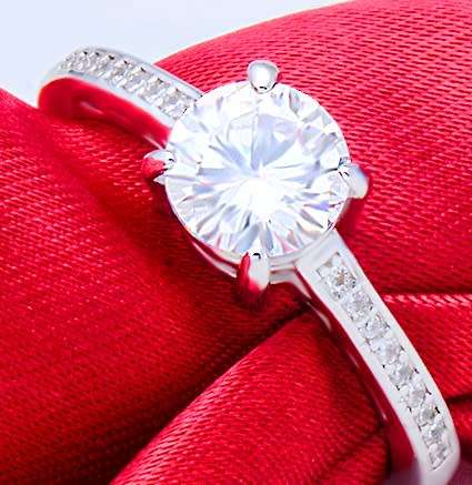 Sparkling 1.35ct Cr.Diamond Brilliant Round Solitaire Engagement Ring - Choose your size