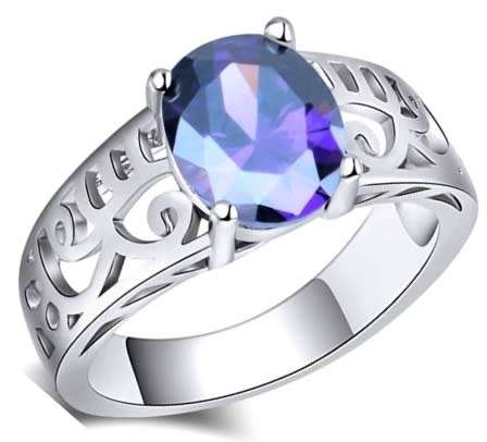 2.50ct Cr.Mystic Topaz solitaire oval filigree designer inspired engagement ring. Size 7 /N+/ 17.3mm