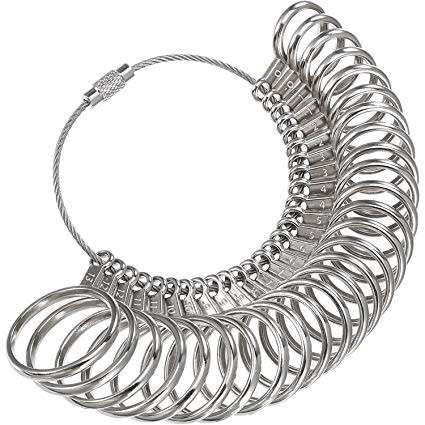 IN STOCK!!! Metal Gauge Finger Ring Sizer. Measures numerical Size 0-13 including half sizes