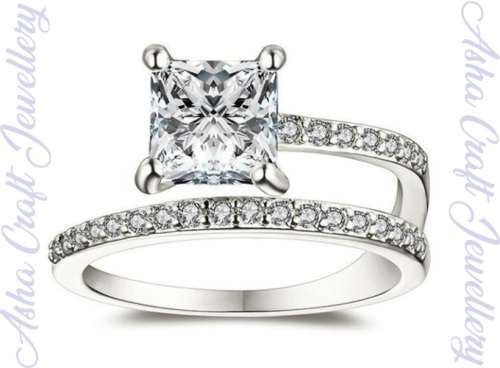 Sparkling Cr.Diamond Engagement Ring. Size 9 / R+ / 18.9mm