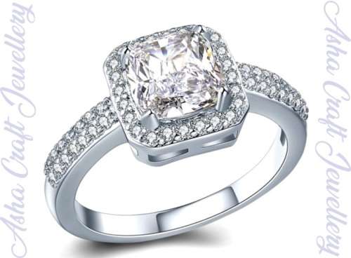Sparkling Cr.Diamond Engagement Ring. Size 5 / J+ / 15.7mm