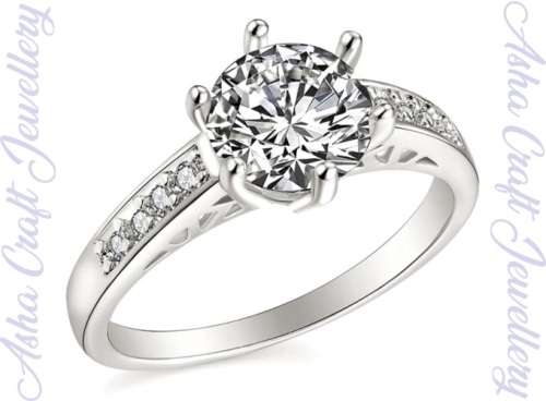Sparkling Cr.Diamond Engagement Ring. Size 7 / N+ / 17.3mm