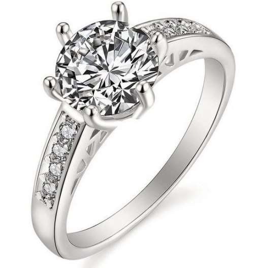 IN STOCK: Sparkling 1.45ct. Cr.Diamond Engagement Ring. Size 6 / L+