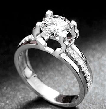 BRAND NEW! Super Sparkling Cr.Diamond Engagement Ring. Various Sizes