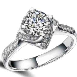 Glamorous 1.30ct Cr.Diamond Flower Pave Engagement Ring. Size 8 | P-Q